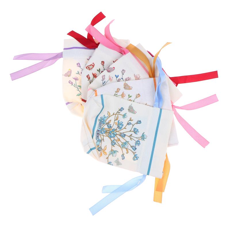 5Pcs Fresh Flower Bags Wedding Gift Bags Sweet Bags With Handles Multi-Functional Drawstring Pouches Durable And Beautiful