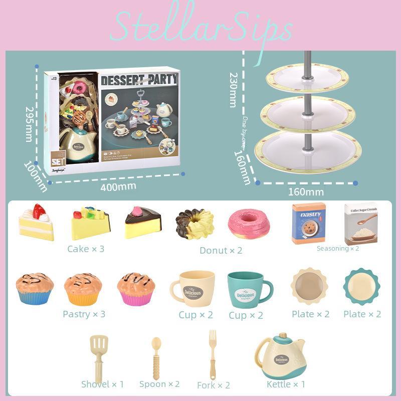 Children's Pretend Play Kitchen Appliance Set With Colorful Supermarket Cash Register And Electric Juicer For Afternoon Tea Fun