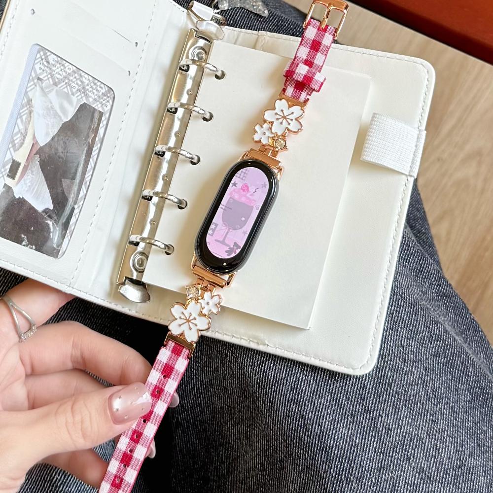 Δερμάτινο Λουράκι με Διαμάντια για Xiaomi Mi Band 10 9 8 Βραχιόλι για Xiaomi Mi Band 8 9 Pro/Redmi Watch 4 5 6 NFC Αθλητικό Λουράκι