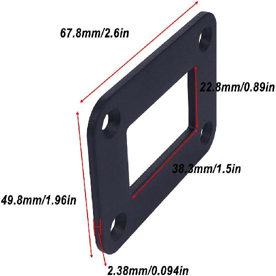 Weideer 1 Way Rocker Switch Panel Housing Black Anodized Aluminium Switch Shell Bracket with Screw for Car Boat Trailer K-M075-1K-LS