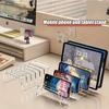 6/8 Compartimentos para Tableta Multi-dispositivo, Caja de Almacenamiento Electrónica, Soporte de Carga para Teléfono de Escritorio, Soporte, Acrílico, Fácil de Organizar
