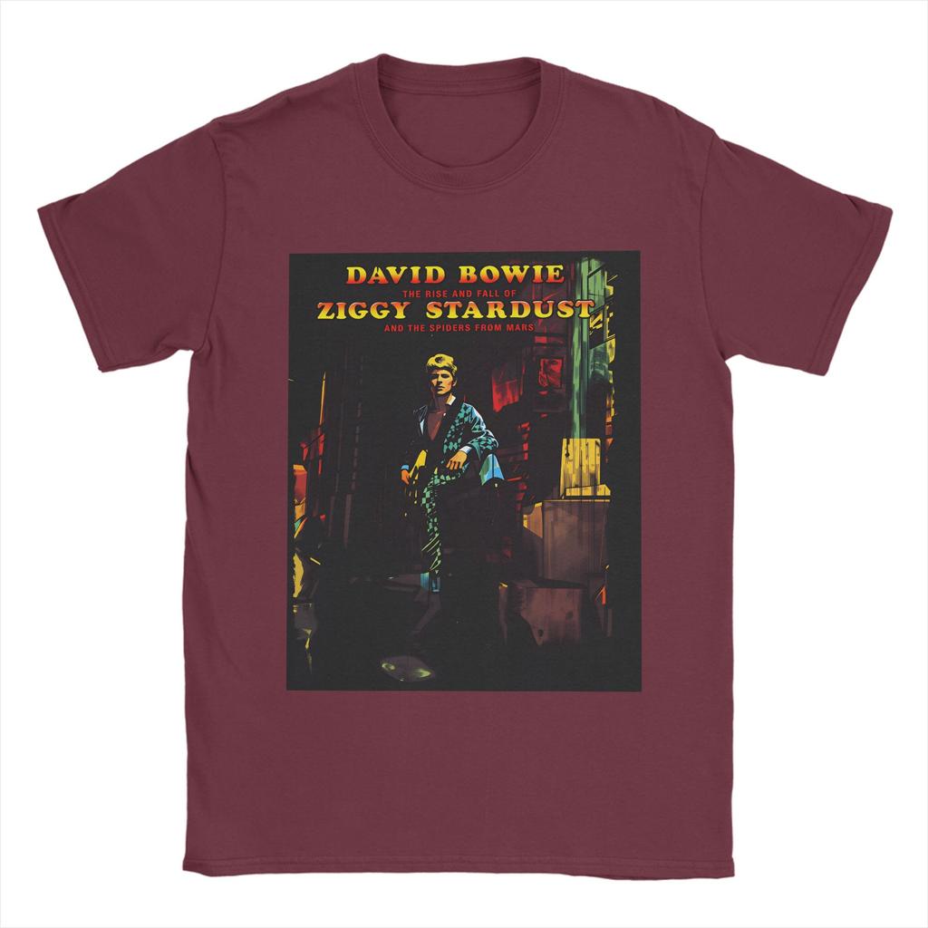 Unisexs TShirt David Bowie Ziggy Stardust Vintage Pure Cotton Tee Shirt Short Sleeve T Shirts Round Neck Tops Classic