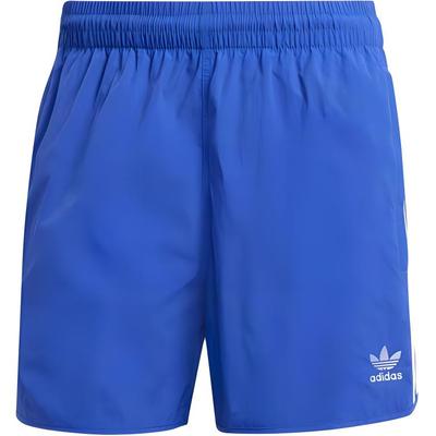 Originals Adicolor Classics Uni-Streifen Logo-Print Bequeme Atmungsaktive Dreiviertel-Freizeithose Herrenshorts Blau IZ2413
