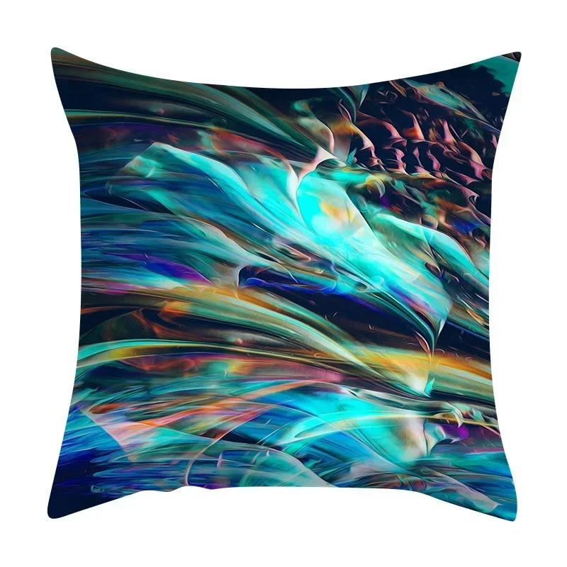 Sofa Car Seat Decor Home  Chair Cushion Cover Abstract Irregular Ink Marble Pattern Pillow
