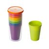 6 Oz Stackable Tumblers In Assorted Colors | Set Of 8 Kids Drinking Cups By | Reusable, -free, Dishwasher