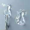 2Pcs Cat Tail Adhesive Hangers for Wall Mounting, for Saving Space And Organizing At Home, for Hallways, Bathroom, Bedroom And Dormitories