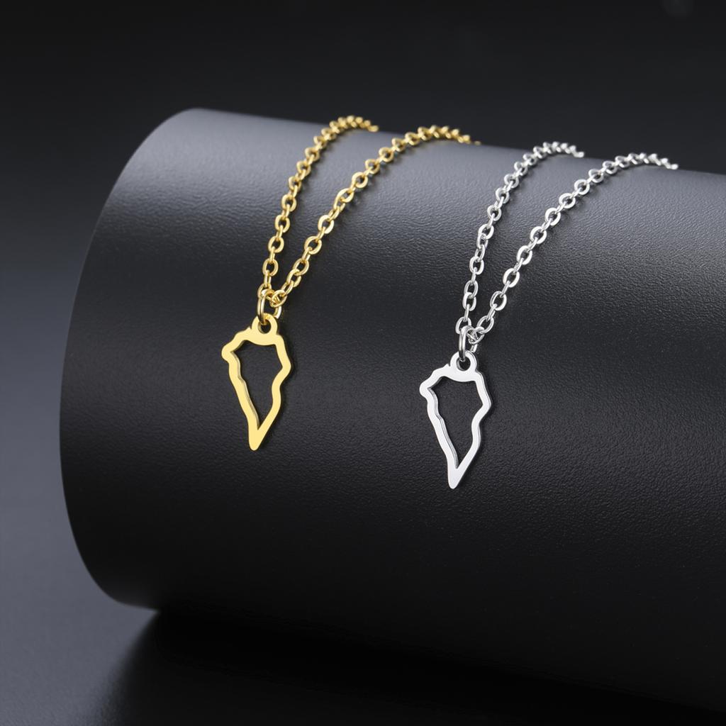 La Palma Pendant Necklace for Stainless Steel Spain La Palma Map Outline Charms for DIY Jewelry Accessories