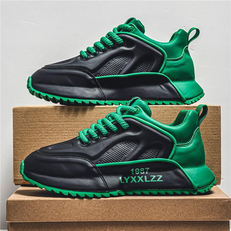 

2024 new Guochao men s shoes fashion sports shoes platform-soled versatile casual shoes personalized bottom running dad trendy shoes 44