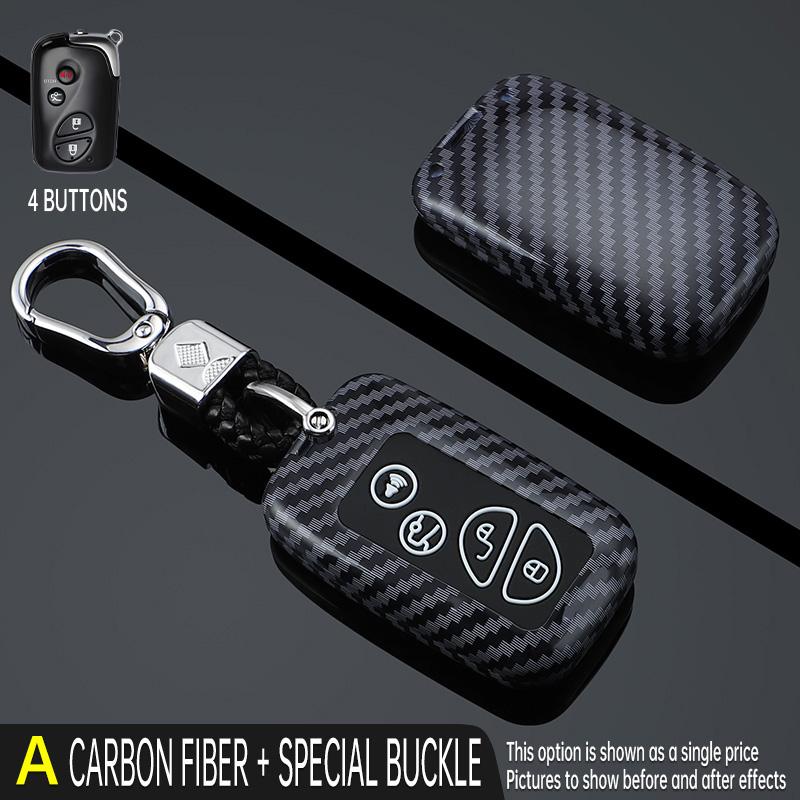3 4 Buttons Carbon Style Abs Car Key Case Cover Fob For Lexus Gs430 Es350 Gs350 Lx570 Is350 Rx350 Is250 Protecter Accessories