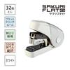 Max SacriFlat Stapler, 32-sheet Capacity, Holds 100 Spare Staples, White, HD-10FL3K/W