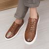 New lace-up men's board shoes Korean version of fashion solid color versatile soft sole casual shoes men 2025 wish