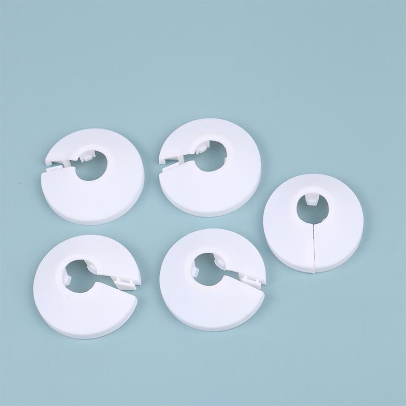 5Pcs Radiator Pipe Collars Shower Faut Angle Valve Pipe Decorative Cover Snap-on Plastic Rings Spout Guards For Drainage Pipes