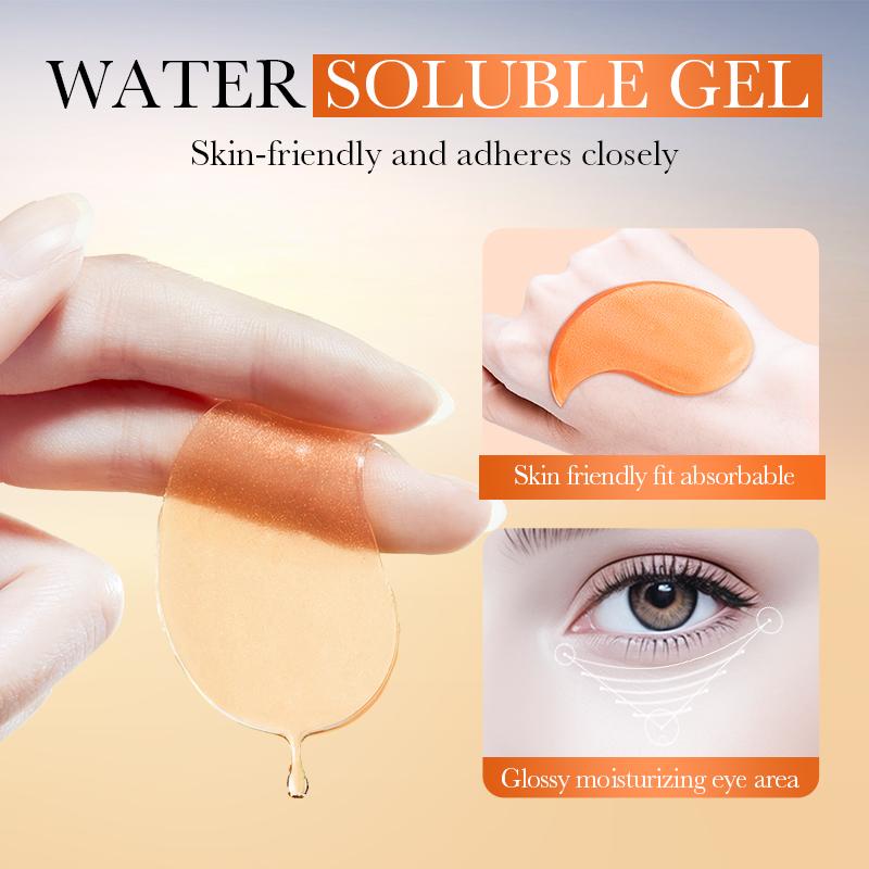 80pcs Vitamin C Crystal Collagen Eye Mask Anti Dark Circles Whitening Anti-Wrinkles Moisturizing Anti-Aging Eye Patches