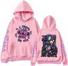 Elegancwclow Anime Arcane-Jinx Hoodie Harajuku Hip Hop Pullo