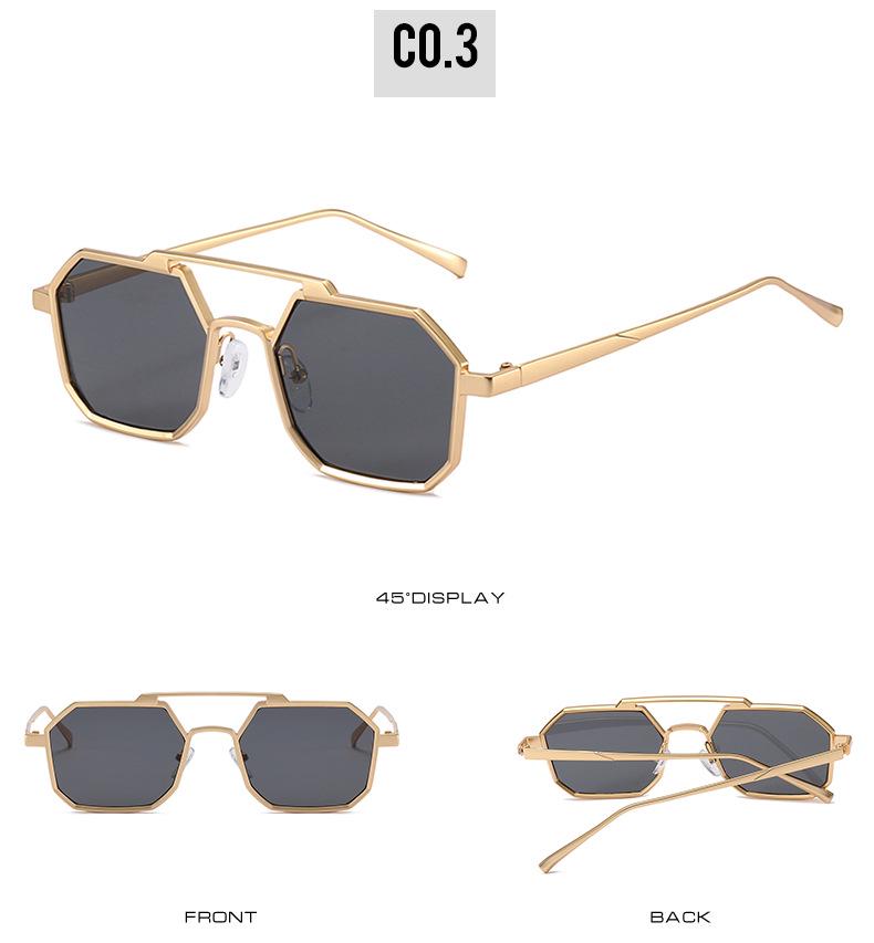 2022 Trending Square Frame Sunglasses: European-American Double Beam Street Style