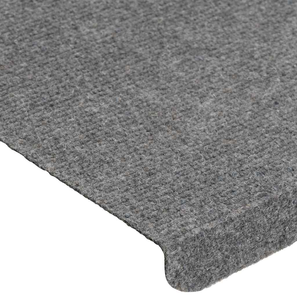 Self-Adhesive Stair Mats 30 Pcs. Gray 65X24.5X3.5 Cm