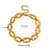 Geometric Hollow Oval Necklace Chain - Unisex Light Luxury Jewelry Design