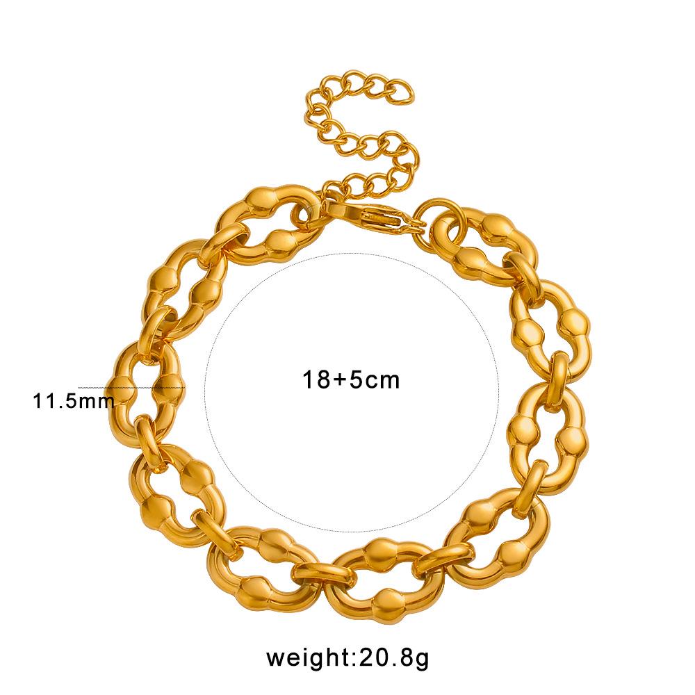 Geometric Hollow Oval Necklace Chain - Unisex Light Luxury Jewelry Design