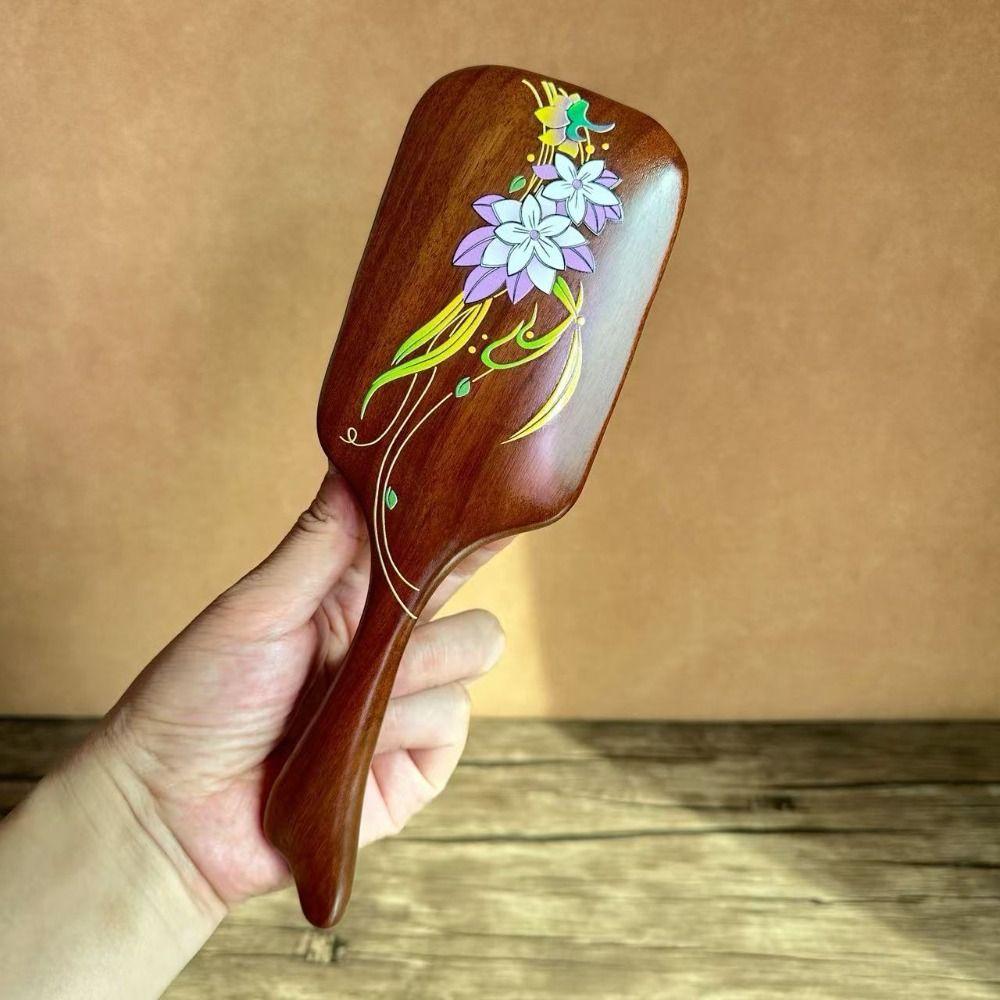 Anti Static Sandalwood Hair Comb Portable Air Bag Massage Comb Air Cushion Comb  Curly Hair