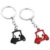 2pcs Realistic Zinc Alloy Golf Cart Pendant Keychain Golf Themed Keyring Souvenir For Enthusiasts Fashionable Gift