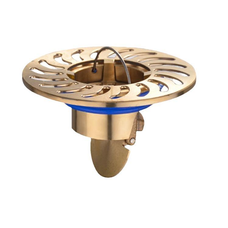 Odor-Proof All-Copper Floor Drain with Anti-Backflow Sealing Cover for Bathrooms