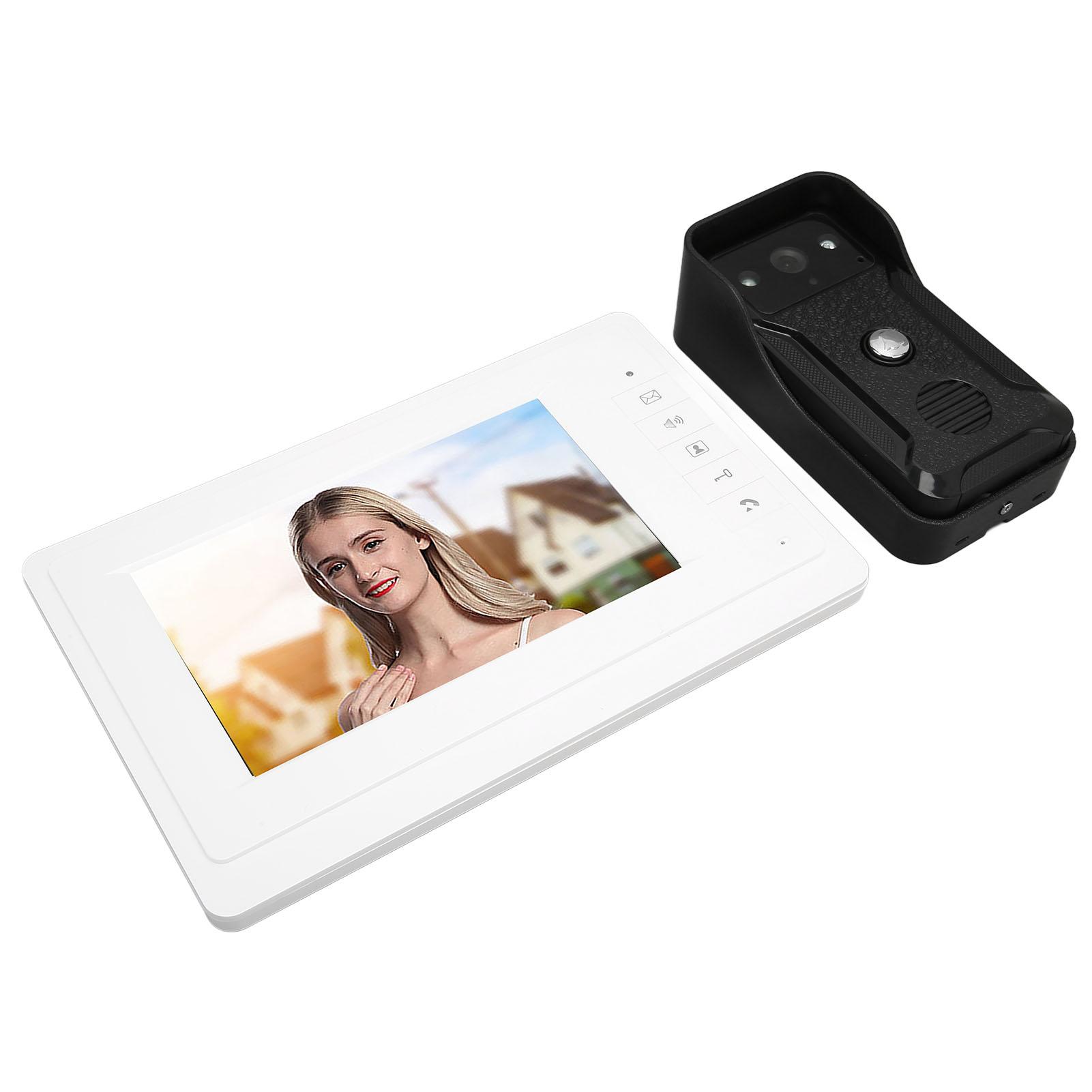 

7-дюймовый видеодомофон дверной звонок ночное видение HD LCD Hands Free провода видеодомофон монитор с UK Plug