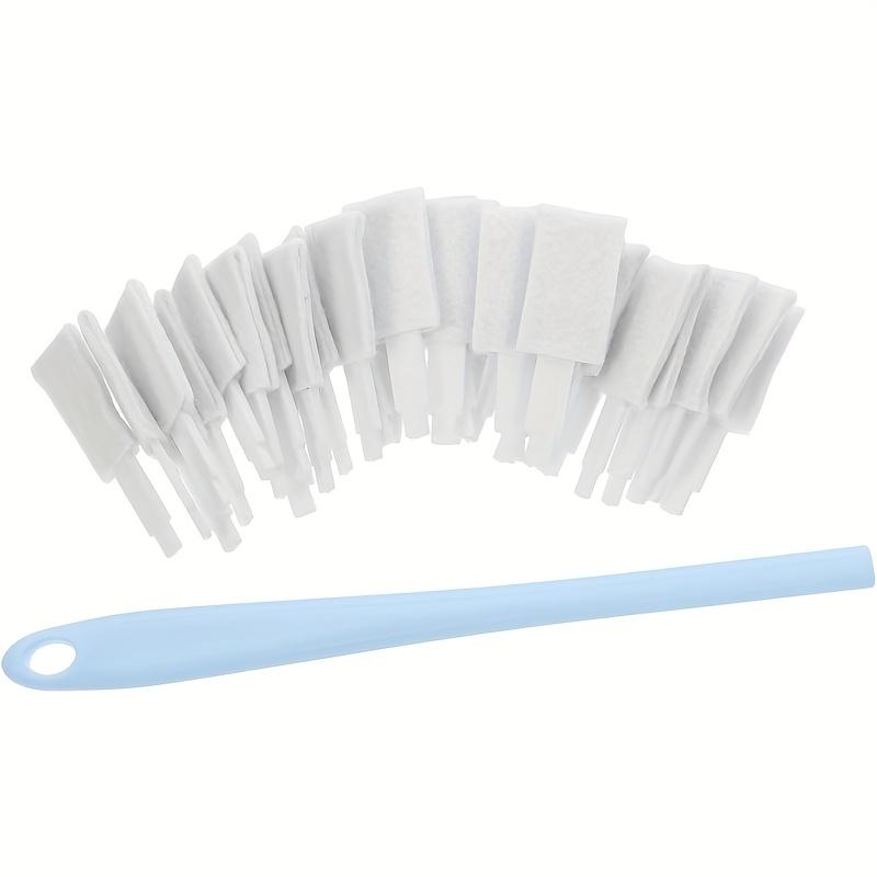Pack Disposable Crevice Cleaning Brushes with Replaceable Heads - Multi-Surface Detail Scrub Brush Set for Toilet, Kitchen,Patio