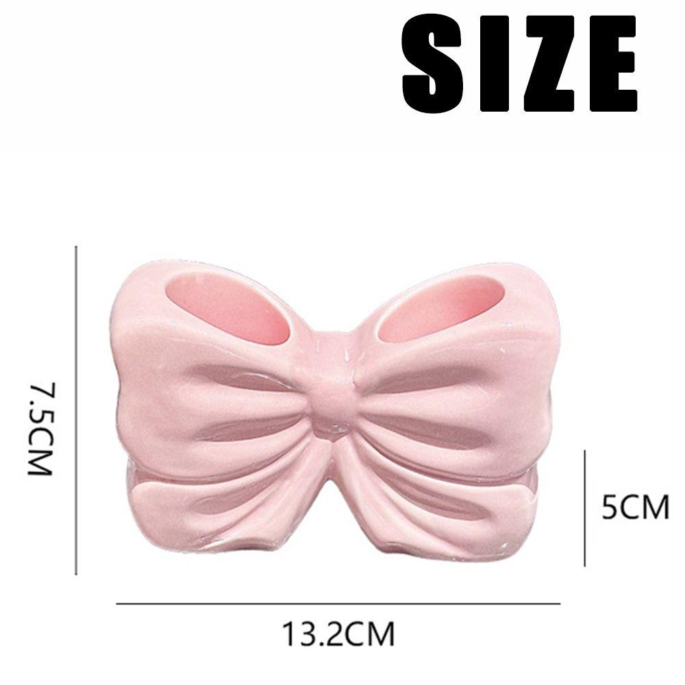 Bow Shaped Toothbrush Holder Creative Bathroom Toothbrush Stand Elegant Makeup Brush Rack Toilet