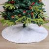 Christmas Tree Skirt 36/48/60 Inches White Christmas Tree Skirt Soft Fluffy Faux Fur Tree Skirt for Merry Christmas Party Supplies