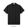 Mercerized Cotton Retro Jacquard Knitted Lapel Polo Shirt Men's Short Sleeve Summer Collar T-shirt Foreign Trade Men's T-shirt