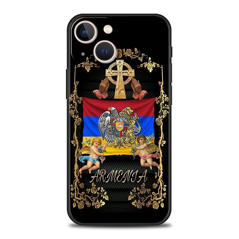 

Armenia Armenian Flag For iPhone 11 12 13 15 16 14 Pro Max Phone CaX XR XS 7 8 Plus 2020 Luxury Black Silicone Cover Funda iPhone 11 Pro