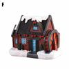 Magical LED Snow Village House Scene Collectible Christmas Ornament