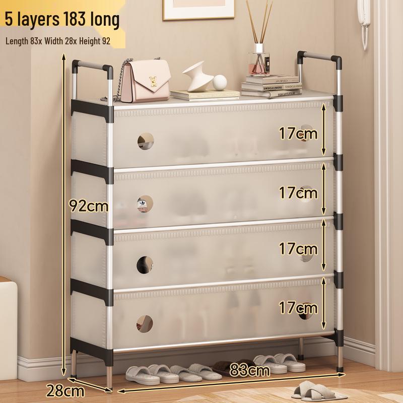 Platzsparendes Mehrschicht-Schuhregal mit Staubschutz für Wohnheime