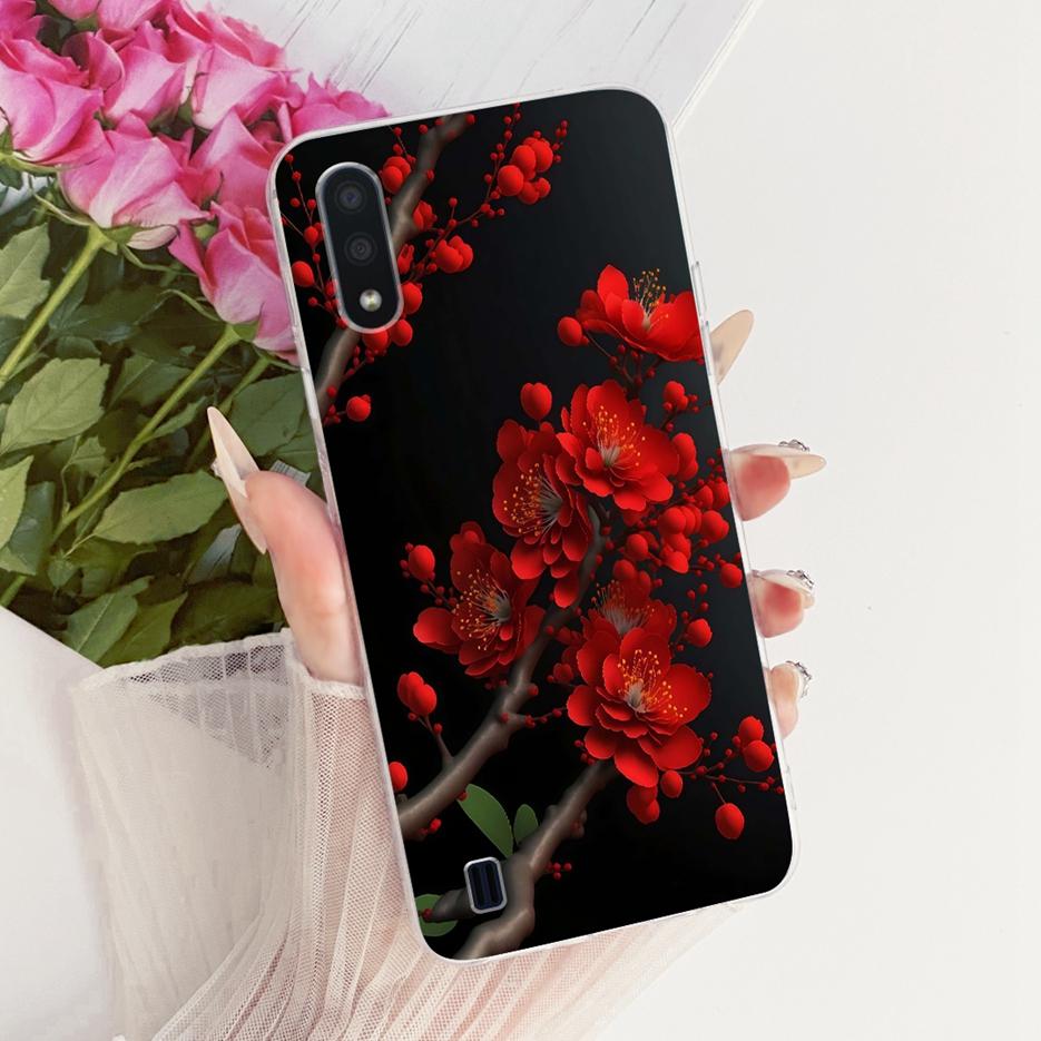 For Samsung Galaxy A01 Case SM-A015F Luxury Butterfly Tree Painted Cover Soft Silicone Case For Samsung A01 M 01 Galaxy M01 Bags
