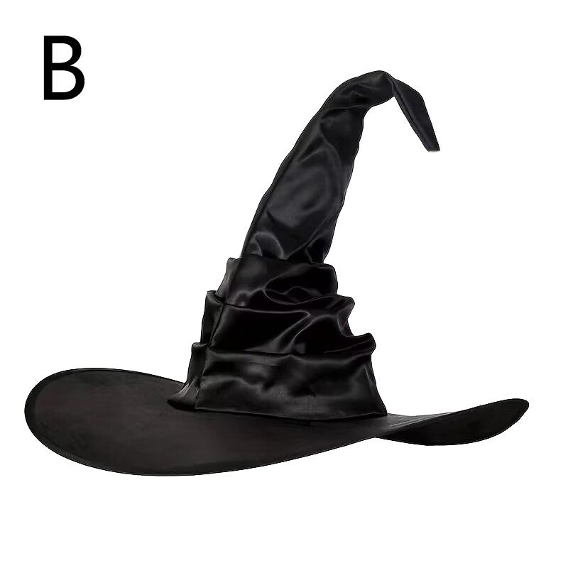 

1pcs Halloween Witch Hat Wide Brim Tassel Witch Hat Costume Accessories Holiday DIY Decorations Cosplay Costume Props