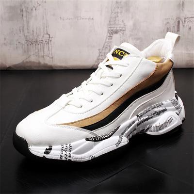 Fashion New Fashion Thick Sole Platform Sneakers Men Vulcanize Shoes Man Mixed Color Chunky Shoes Men Trainers Soft Shoes for Men