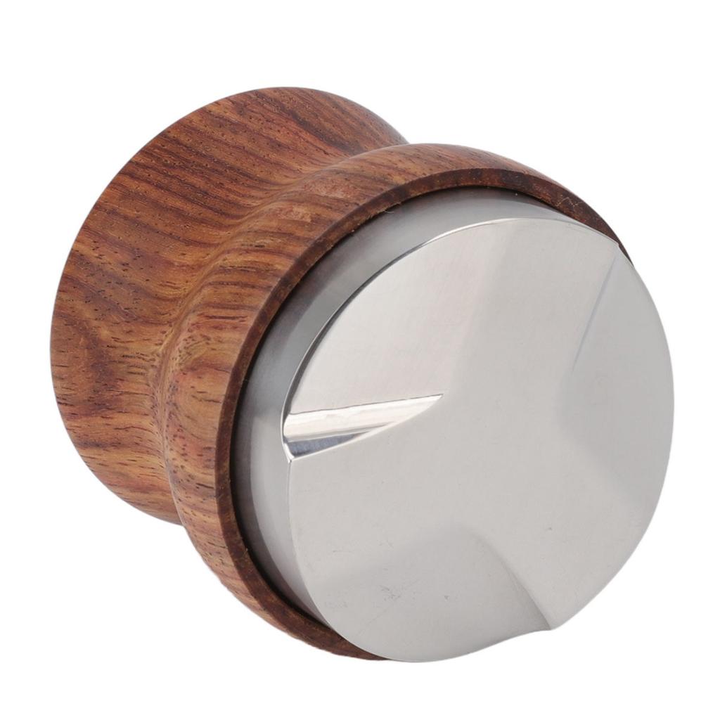 Coffee Distributor Stainless Steel Rosewood Coffee Tamper Leveler for Coffee Accessories 53mm   2.1in