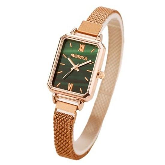 JUJUGENNew Style Popular wristwatch watch ladies life waterproof stylish casual simple dial quartz square face mesh band commuting lightweight unisex