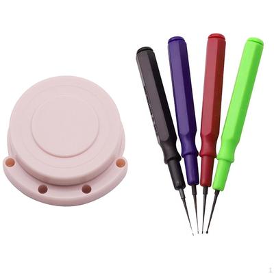 Watch Oiler Set Oil Cup 4 Pens Lubricant Tools Assortment Supplies Maintenance Watchmaker