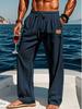 2026 Cross-Border Autumn Elastic Waist Straight-Leg Pants: Comfortable, Breathable for Outdoor or Beach Vacation