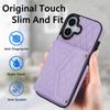 For iPhone 17 Case Card Holders RFID Blocking PU Leather + TPU Phone Back Cover with Shoulder Strap