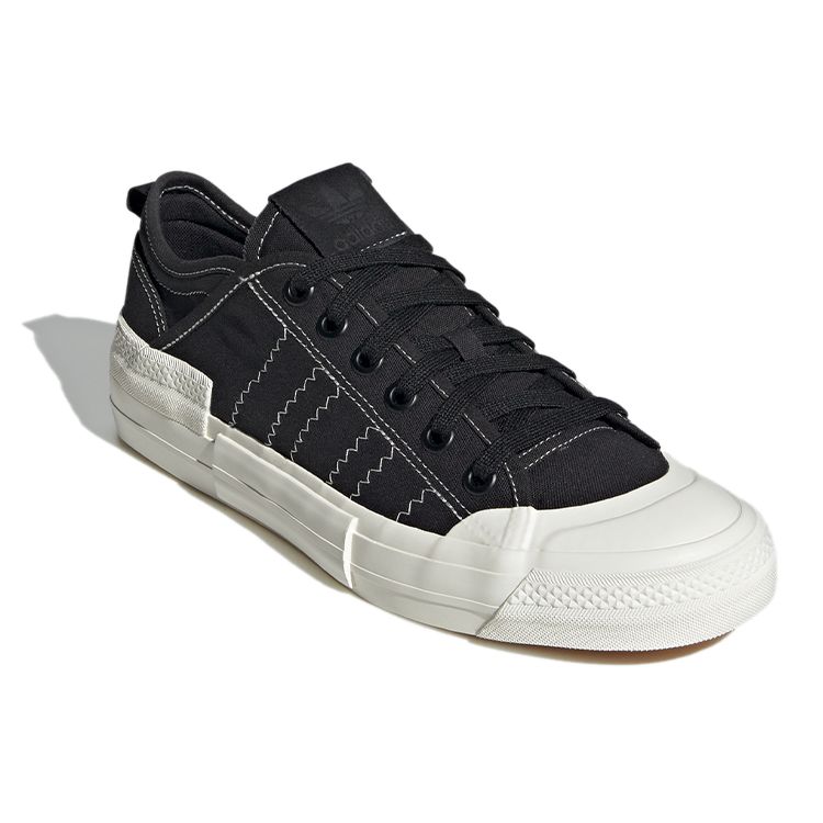 Adidas Originals Nizza Low MFX Canvas Casual Slip-Resistant Durable Low-Top Skate Shoes Unisex Sneaker Black White GX8544