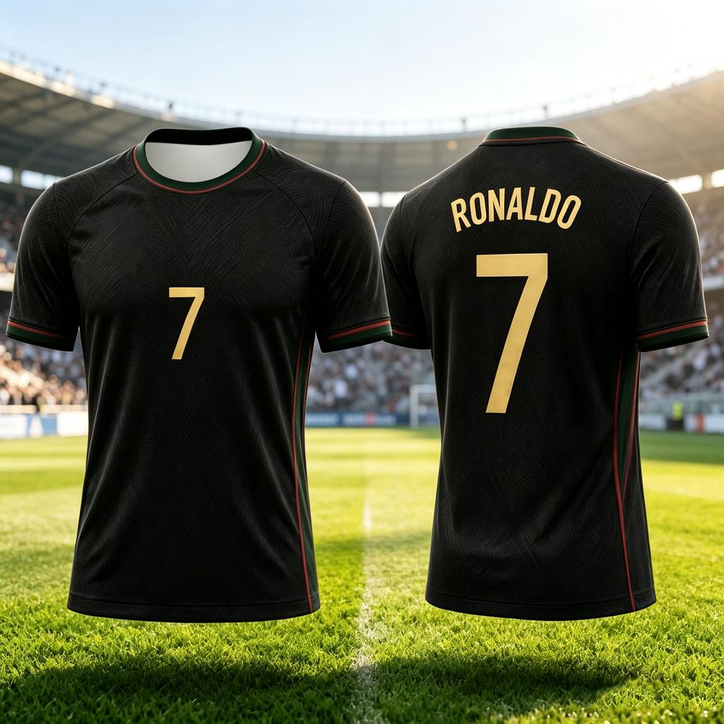 Ronaldo Unisex Jersey Collectible Soccer Fan T Shirt Breathable Sportswear Number 7 Casual Soccer T Shirt for Training 5 sold