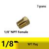 1/2" NPT Brass Male Pipe Adapter, Hex 1" NPT Male Threaded Fitting