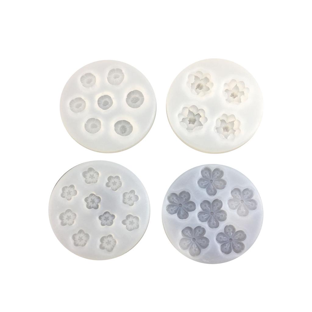 Molde de silicone flexível em forma de flor 3D, molde de qualidade alimentar, argila, resina, cerâmica, doces, fondant, chocolate, sabão, molde