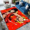 Energetic Anime Hero On Red Background Patterned Carpet, Suitable As a Non Slip Play Mat for the Living Room and Bedroom Sofa