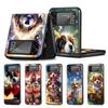 Cartoon Dogs Case for Samsung Galaxy Z Flip4 Flip3 5G PC Hard Cell Phone Shell Z Flip 4 3 Black Coque Zflip4 Zflip3 Cover Pets
