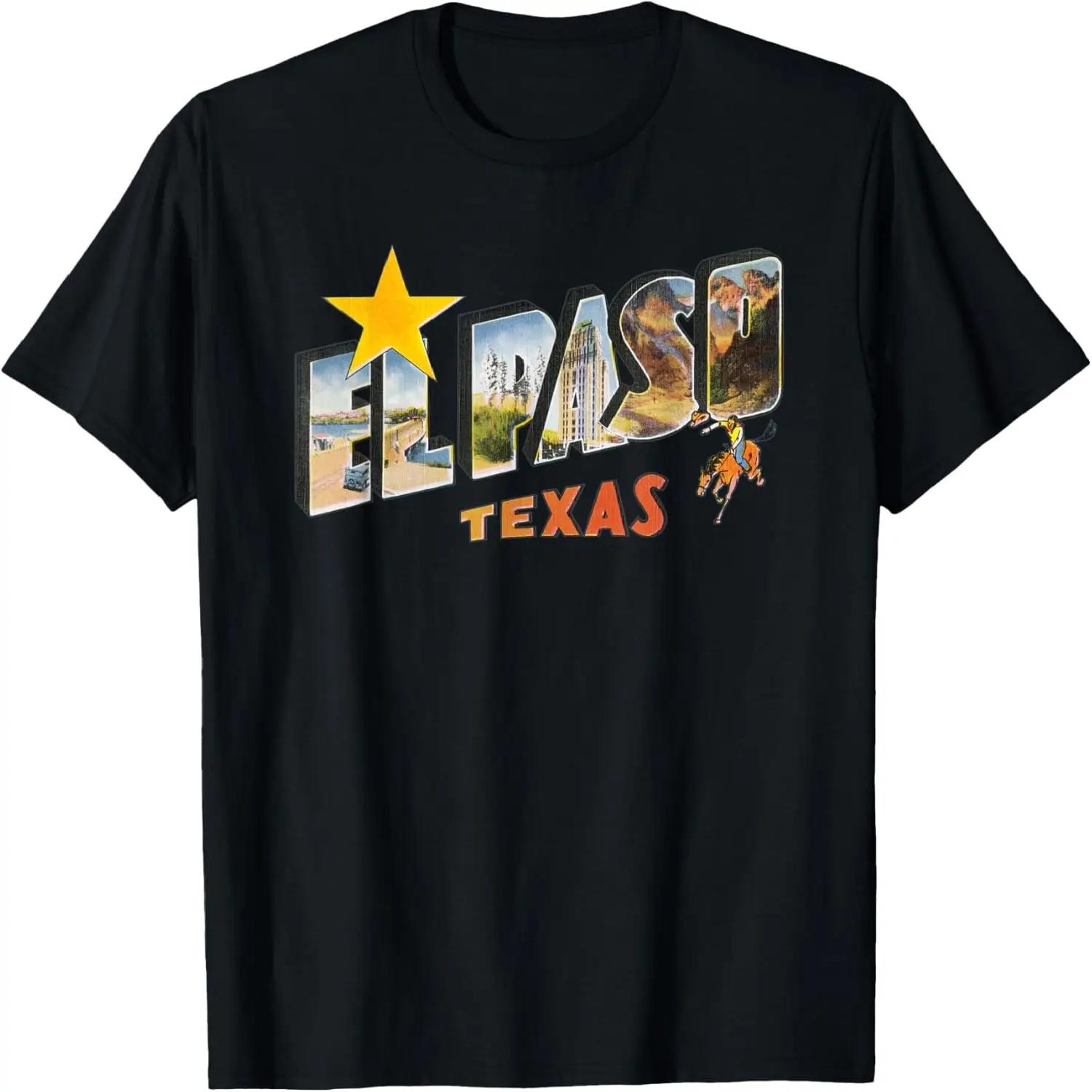 El Paso Texas TX Vintage Retro Souvenir T-Shirt S