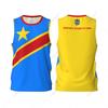 Demokratische Republik Kongo Flagge Basketball Sport Laufen Fitness Ärmelloses T-Shirt