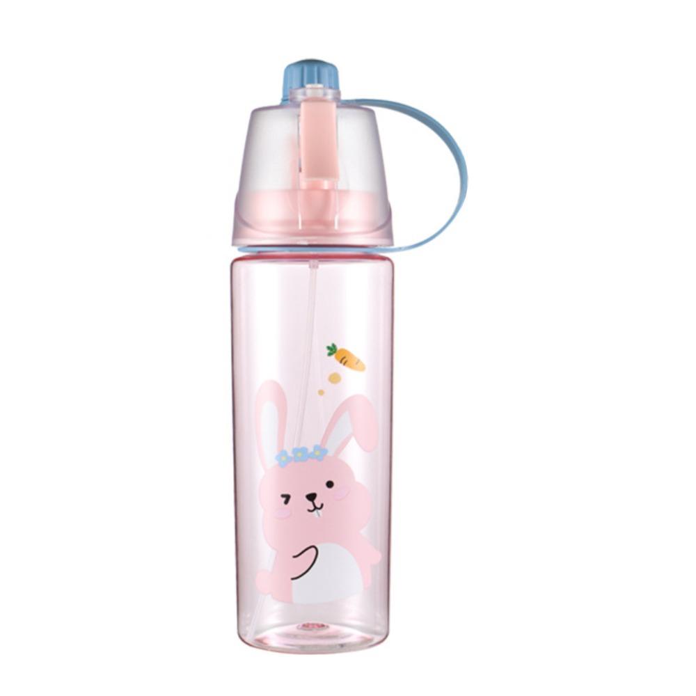 with Spray Function Cooling Spray Cups Cartoon Fitness Drinking Cups Sports Water Cups  Travel Style C